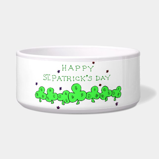 Comedero St. Patrick's Day Pet Bowl (Frente)