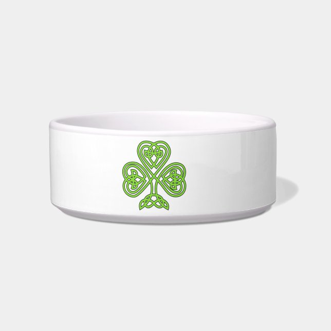 Comedero St. Patrick's Day Shamrock Clover Pet Bowl (Frente)