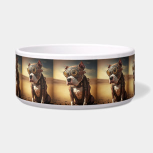 Comedero Staffordshire Bull Terrier Steampunk Dog