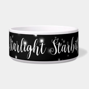 Comedero Starlight Sparkles Black and White Stars