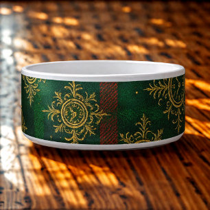 Comedero Steampunk Snowflake Tartán rojo y verde