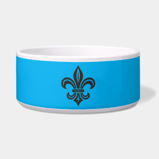 Comedero "Stylized Fleur-de-lis" Ceramic Pet Bowl