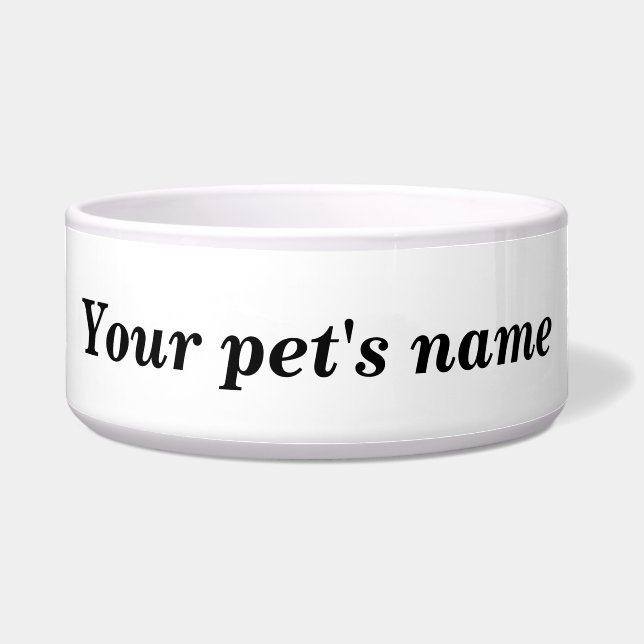 Comedero Su nombre de Mascota en Pet Bowl (Frente)