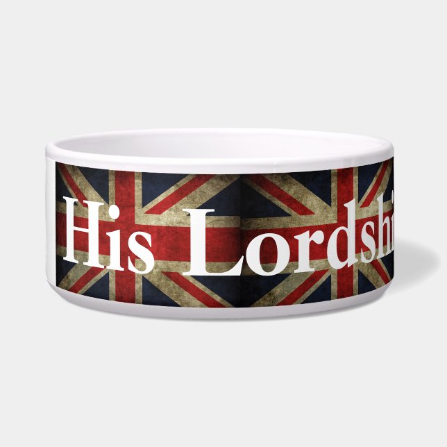 Comedero Su señoría que el perro Union Jack Británicos (Izquierda)