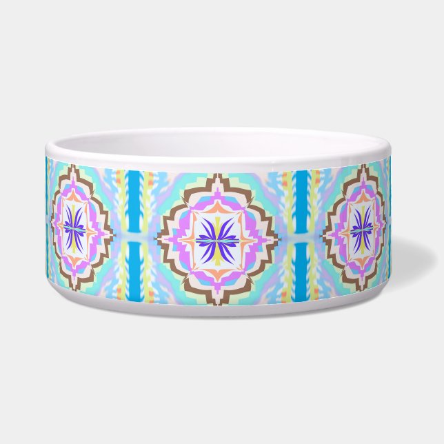 Comedero Sueño Pastel Boho Geométrico Calidoscopio (Frente)