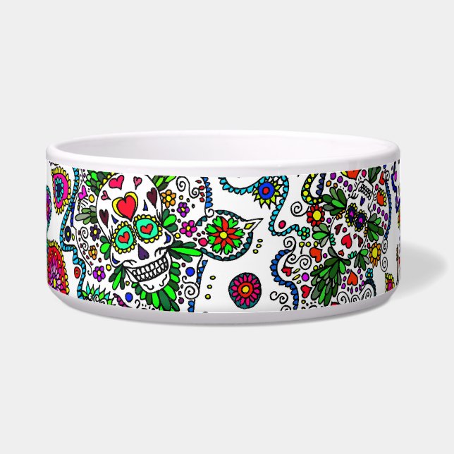 Comedero Sugar Skulls Pet Bowl (Frente)