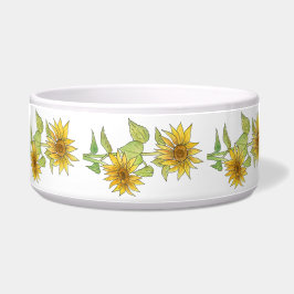Comedero Sunflowers Pet Bowl