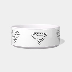 Comedero Superman S-Shield   Logotipo de esquema negro simp
