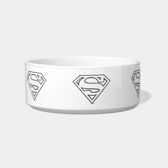 Comedero Superman S-Shield | Logotipo de esquema negro simp (Izquierda)