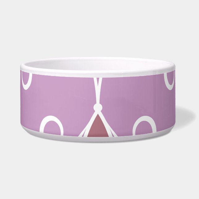 Comedero Swirling Elegance: Geométrica de época (Frente)