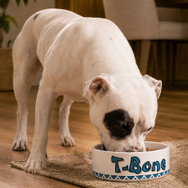 COMEDERO "T-BONE" PERSONALIZA 25 OZ. CERÁMICA PARA MASCOTA
