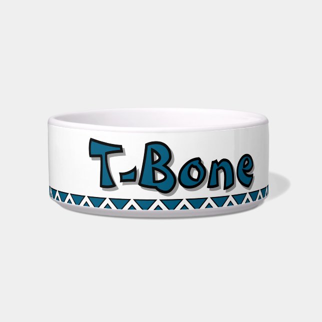 COMEDERO "T-BONE" - PERSONALIZED CERAMIC PET BOWL (Izquierda)