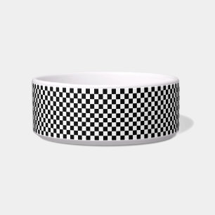 Comedero Tablero de ajedrez clásico blanco y negro de STayl
