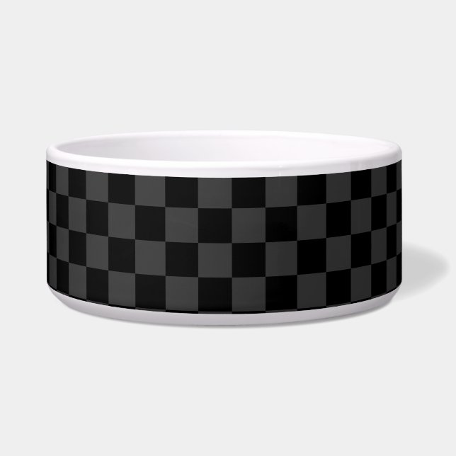 Comedero Tablero de ajedrez negro clásico y negro humeante (Izquierda)