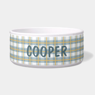Comedero Tarta Azul Blanco Amarillo - Tazón para Perro con