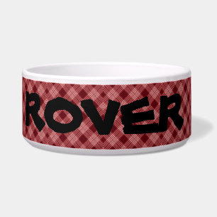 Comedero Tartán Rojo Y Blanco