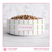 Taza Personalizada para Mascota con Flores Rosadas