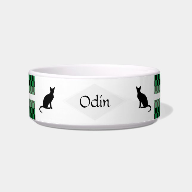 Comedero Tazadores de comida para gato personalizable (Frente)