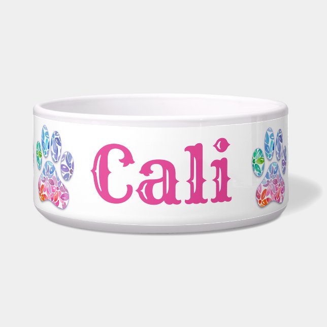 Comedero Tazas de mascota de impresión (Frente)