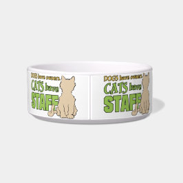 COMEDERO TAZAS PERSONALIZADAS PARA MASCOTAS CATS HAVE STAFF