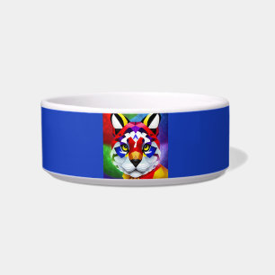 Comedero Tazón azul mediano para mascotas de Alexander's Ca