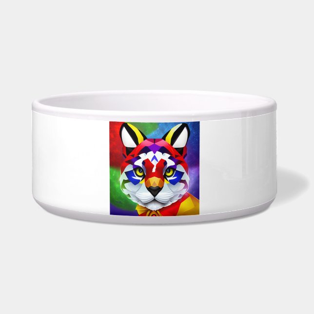 Comedero Tazón blanco grande para mascotas de Alexander's C (Frente)