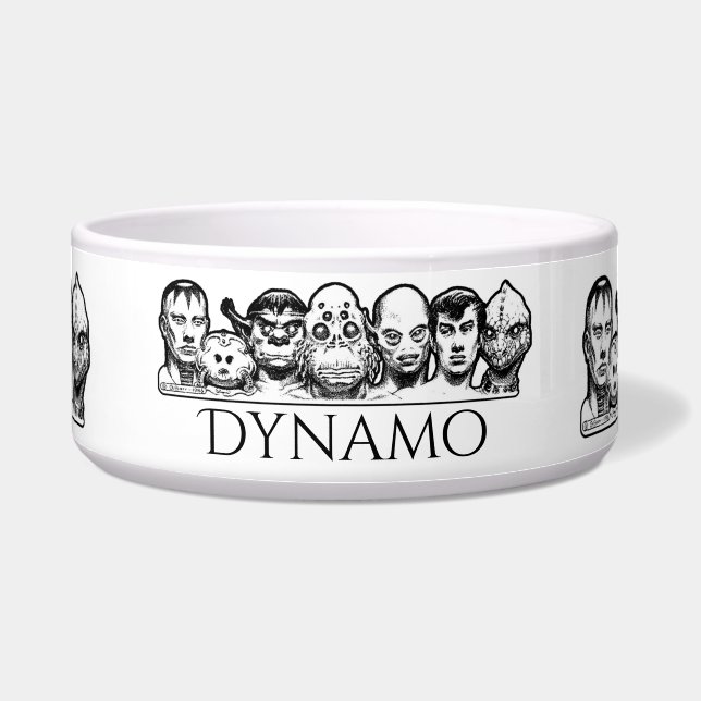 Comedero Tazón cerámico de ciencia ficción personalizado (Frente)