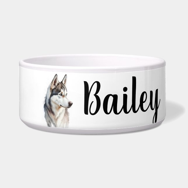 Comedero Tazón con nombre personalizado para perro (Frente)