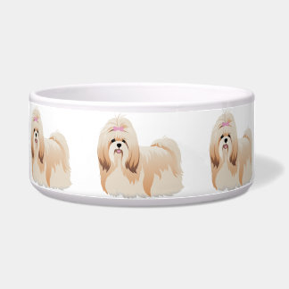 Comedero Tazón con shih tzu