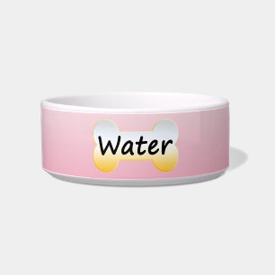 Comedero Tazón de agua de cerámica Mascota rosa