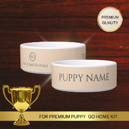 Comedero Tazón de agua personalizado para cachorros con mon