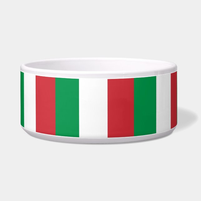 Comedero Tazón de animales de compañía con bandera italiana (Izquierda)