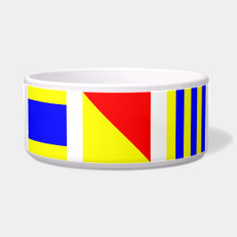 Comedero Tazón de bandera náutica de perro