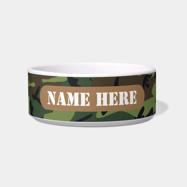 COMEDERO TAZÓN DE CAMUFLAJE DE EJÉRCITO PERSONALIZADO (Frente)