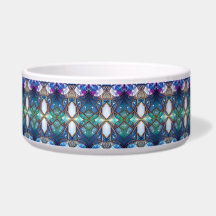Tazón de cerámica decorativo azul para mascotas