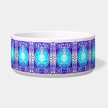 Tazón de cerámica decorativo azul para mascotas