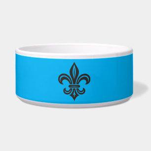 Comedero Tazón de cerámica "Fleur-de-lis estilizada" para m
