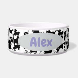 Comedero Tazón de cerámica grande personalizable para perro