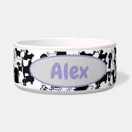 Comedero Tazón de cerámica grande personalizable para perro