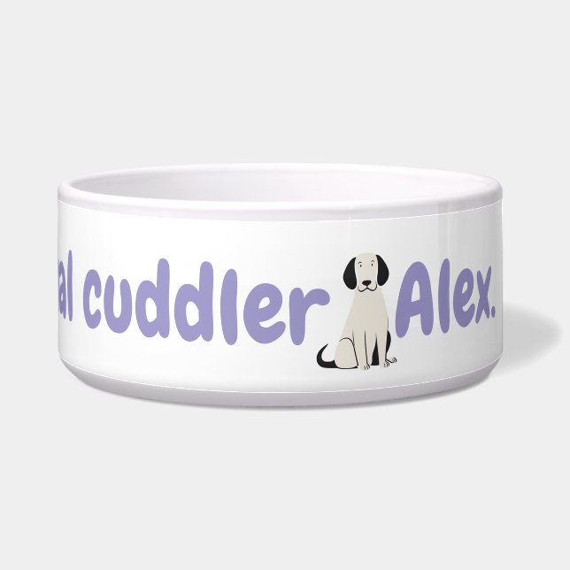 Comedero Tazón de cerámica grande personalizable para perro (Derecha)