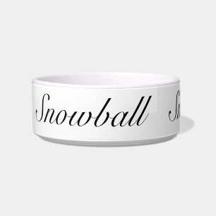 Comedero Tazón de cerámica mascota con nombre personalizado