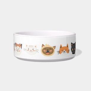 Comedero Tazón de cerámica para gato - Cara divertida