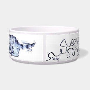 Comedero Tazón de cerámica para gatos con hilo