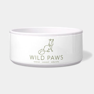 Comedero Tazón de cerámica para mascotas Wild Paws (Grande)