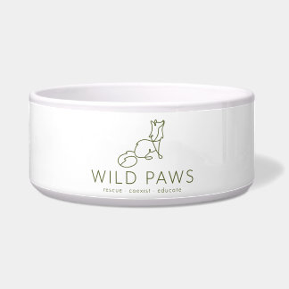 Comedero Tazón de cerámica para mascotas Wild Paws (Grande)