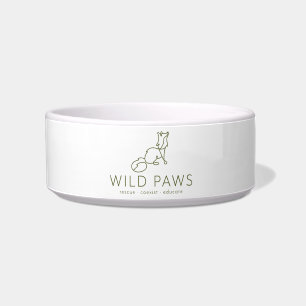 Comedero Tazón de cerámica para mascotas Wild Paws (Mediano