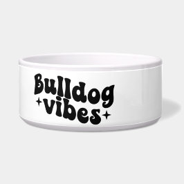 Comedero Tazón de cerámica para perro Bulldog Vibes