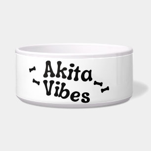 Comedero Tazón de cerámica para perros Akita Vibes
