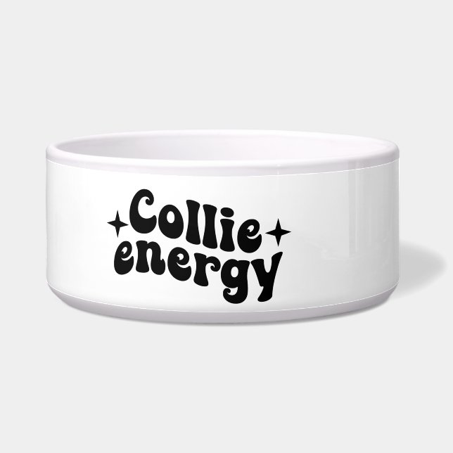 Comedero Tazón de cerámica para perros Collie Energy (Izquierda)