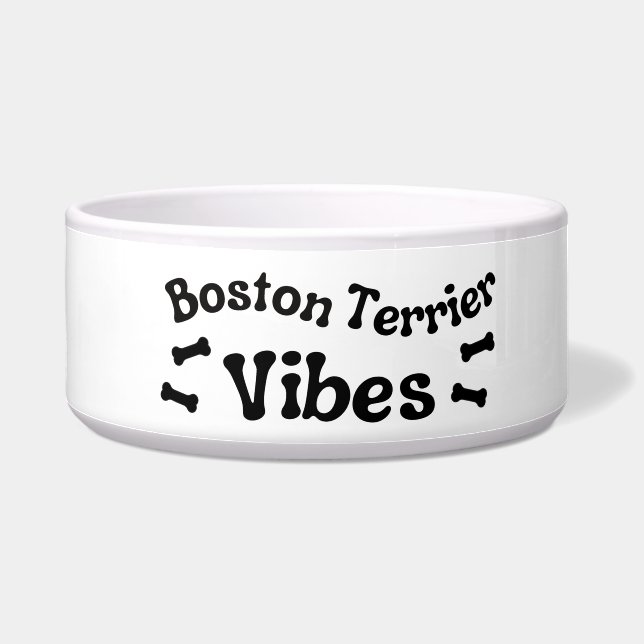 Comedero Tazón de cerámica para perros con vibraciones de B (Izquierda)